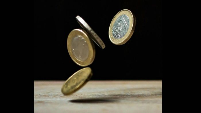 coins falling